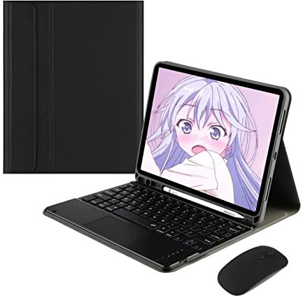 Clavier avec Touchpad pour iPad Mini 6 (8,3), Coque Clavier Bluetooth Détachable avec Porte-Crayon et sans Fil Souris, Clavier QWERTY Pavé Tactile pour iPad Mini 6ème génération 2021, Noir