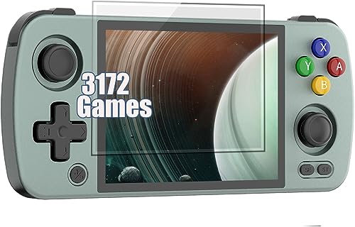 RG405M Retro Handheld Game Console , RG405M Compatible with Google Play and OTA Wireless Upgrade,Aluminum Alloy Android 12 System 4.0 Inch IPS Touch Screen with 128G TF Card 3172 Games (RG405M-Grey)