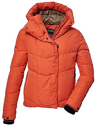 killtec Damen Skijacke/Steppjacke mit Schneefang KSW 59 WMN SKI QLTD JCKT, neon-coral, 36, 39725-000