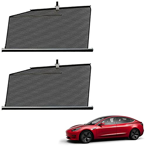 Auto Fenster Rollos, Einziehbare Sonnenschutzrollos FüR Die Seitenfenster Von Autos, Sonnenschutz FüR PrivatsphäRe, Halten Sie Das Fahrzeug KüHl, FüR Tesla Modell 3/S/X/Y,Front Side Window,Model Y