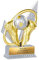 eberin – XS Fussball Pokal 12 cm · Trophäe mit Gravur · Stützpunkt Award · Jugend Fußball Wanderpokal · Goldfarbene Trophäe