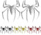 2 Stück Autoaufkleber Spinne Spider Bad Full 3D Emblem Aufkleber Auto Sticker (Schwarz)