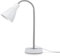 Paco Home LED Lampe Tischleuchte Deko Tischlampe Schreibtischlampe Arbeitszimmer Büro Modern Höhenverstellbar Rund E27, Farbe:Silber 3, Leuchtenart___Farbe:Tischleuchte - Weiß