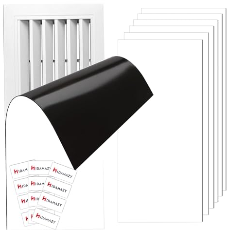 Cubiertas magnéticas de ventilación de suelo 30,5 x 12 cm, 6 Paquete Cubiertas de ventilación para el hogar, HVAC y aire acondicionado, para el hogar, piso, techo, Registros de aire estándar, Blancas