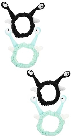 FRCOLOR 4 Stück Schnecke Plüsch Stirnband Bulk-haargummis Pom Pom Kopf Bopper Stirnband Gesicht Waschen Stirnband Aus Frottee Schnecken Haarband Schneckenantenne Hautpflege Yoga Fräulein