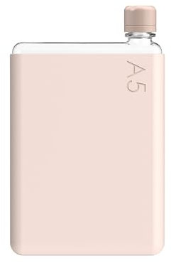 memobottle A5 (Pale Coral) Bundle - 25oz (750ml) - Bottle, silicone sleeve & lid |Slim Water Bottle for Bags, Beside Books & Laptops | BPA Free Tritan | Modern & Minimalist