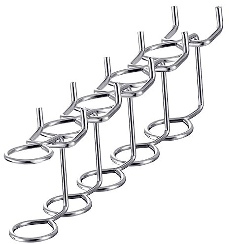 SOLUSTRE 5st Steckbrett Haken Zangenhalter Für Stecktafeln Stiftschlüsselhalter Lochplatten-schraubendreher-organizer Doppelring-schraubendreherhalter Pegboard Metall Eisen Mädchen Zubehör