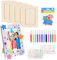 6 Pcs Cornice Foto In Legno,DIY Cornice Legno per Bambin, 15 x 20 cm Cornice per Foto Fai da Te, Cornice da Tavolo, Kit Fatti a Mano Cornice per Foto per Artigianato e Attività Creative