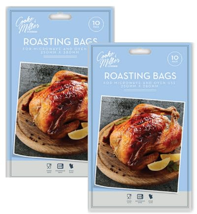 Lot de 2 sacs à rôtir au four et au micro-ondes pour viande juteuse 250 mm x 380 mm