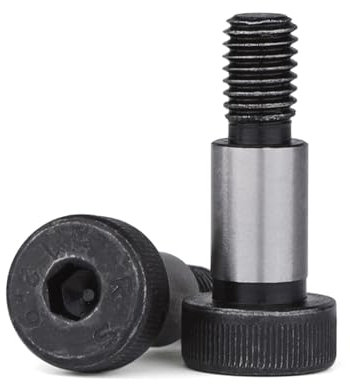 Zixinz-Zylinderschrauben M5 M6 M8 M10 Durchmesser = 6 8 10 12 mm Klasse 12,9 Stahl Sechskant Innensechskant Kappe Kopf Schulter Rollenlager Schraubenbolzen, 2 Stück, Korrosionsbeständigkeit ( Color :