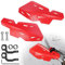 JIAYAN 7/8'' 22mm Dirt Bike Handschützer, Lenker Hand Guards Protektor mit CNC Halterung Paar für Motocross ATV SX SXF EXC XCW KLX KX LTR TRX - ROT