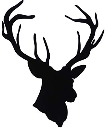 12CM * 16 5 CM Mode Kühlen Hirsch Für Kopf Auto Styling Für Kreative Jagd Auto Aufkleber Und Abziehbilder Schwarz/weiß Auto Aufkleber Für Frauen Land