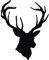 12CM * 16 5 CM Mode Kühlen Hirsch Für Kopf Auto Styling Für Kreative Jagd Auto Aufkleber Und Abziehbilder Schwarz/weiß Auto Aufkleber Für Frauen Land