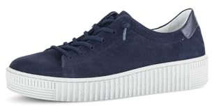 Gabor Damen Low-Top Sneaker, Frauen Halbschuhe,Business,Freizeit,straßenschuhe,Strassenschuhe,Sportschuhe,Atlantik (grau),39 EU / 6 UK