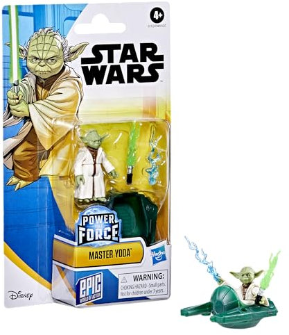 Star Wars Epic World of Action Meister Yoda Action-Figur mit detailgetreuen Accessoires, Spielzeug für Jungen, Kinder ab 4 Jahren und Erwachsene Fans, für Action-Abenteuer und als Weihnachtsspielzeug