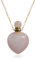 Crystal Necklace, Aromatherapy Bottle Necklace - Natural Stone Essential Oil Diffuser Gemstone Healing Necklace S-J-X2L (Pink - Heart)
