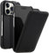 STILGUT UltraSlim passend für iPhone 16 Pro Hülle - iPhone 16 Pro Flip Case kompatibel mit MagSafe aus Leder, Klapphülle, Handyhülle, Lederhülle - Schwarz Nappa