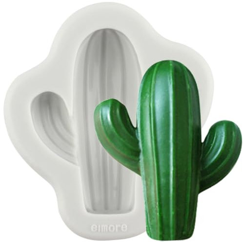 MINFEIDMS Kaktus Silikon Fondant Form Kakteen Schokolade Süßigkeiten Form für Sugarcraft Kuchen dekorieren Cupcake Topper Gummipaste Polymer Clay