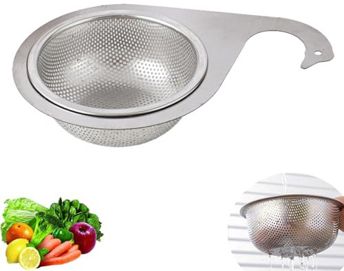 Luonaa Panier d'Égouttage pour Évier En Acier Inoxydable, Sink Strainer Basket, Panier d'évier en forme de cygne, Panier pour Evier Cuisine, Panier amovible pour fruits et légumes