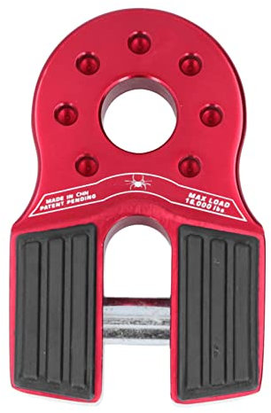 Flacher Seilwinden-Schäkel-Montagehaken für Universal-ATV, UTV, SUV, Pickup (Rot)