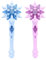 EHOTER Baguette De Fée Baguette De Princesse, Baguette De Flocon De Neige Lumineus, Cadeau d'anniversaire pour Filles, Princesse Fournitures De Fête Costume Cosplay Accessoires (Bleu+Rose)