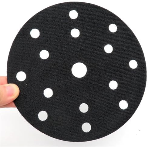 woleyuu 2PCS 6 Inch Hook And Loop Pad Saver Interface Pad Surface Protection Disc 150mm Protector For Sanding Pad Random Orbital Sander(6 Inch 15 Holes)