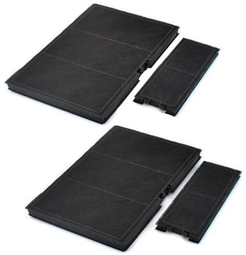 EVAYP 2x 2er Set Aktivkohlefilter Kompatibel mit 11018700 Bosch DWZ0AK0A0 11021284 Siemens LZ10AKT00 Neff Z51AIA0X0 Z51AIT0X0 Constructa Gaggenau 17000965 Dunstabzugshauben