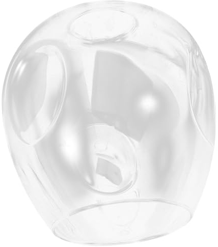 HAMPPLIES Replacement Glass Lamp Shade for Ceiling Pendant Light Transparent Concave Design Easy Installation and Maintenance Clear Glass Cover for Living Chandelier