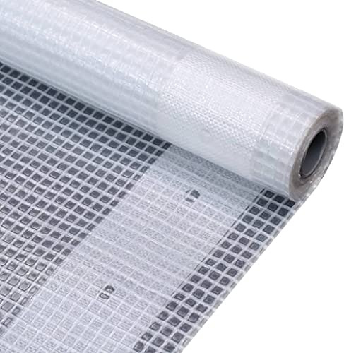 Tomostar Bâche de Rechange Serre Tunnel, Bâche de Protection pour Serre Film de Jardin Couverture de Polytunnel Anti-UV Imperméable Leno 260 g/m² 4 x 15 m Blanc