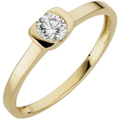 Orolino Damen Ring 333/- Gold Glänzend Zirkonia gelb 067370149