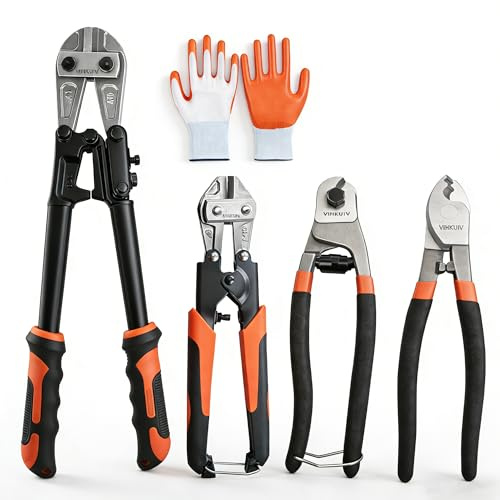 VIHKUIV 4-Piece Bolt Cutter Set, 14 & 8 Heavy Duty Bolt Cutters with Cr-V