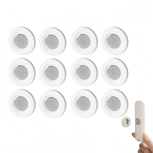 12PCS Magnetic Remote Control Holder Wall Mount,Multi-purpose Magnetic Organizer Storage Stand for TV & Appliance Remote,Self-Adhesive No Drilling Mount, Sleek Design,Re/mote Wall Holder