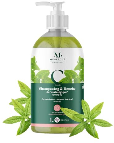 Gel Douche Verveine Bio Corps&Cheveux sans savon et pH neutre 1L - Mességué