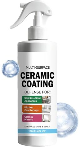 Ceramic Coating for Stainless Steel - 120ml Shine Seal Sealant | Ceramic Cooktop Cleaner,for Kitchen Countertop Shower Stove Cabinet Sink Tile Home Appliance Bathroom Door