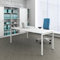 Weber Büroleben GmbH Winkelschreibtisch rechts Computertisch Eckschreibtisch 180 x 120 cm in Weiß NOVA, Gestellfarbe:Weiß