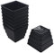 bangqiao Kunststoff Quadratisch Kinderzimmer Air/Übertopf/Container, Pack von 8 4.95 inch schwarz