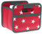 meori Faltbox Mini in Rot mit Sternen – Kleine Klappbox mit Griffen – Geschenkidee und Allzweck Aufbewahrungslösung - A100306 - 16,5 x 12,5 x 14 cm