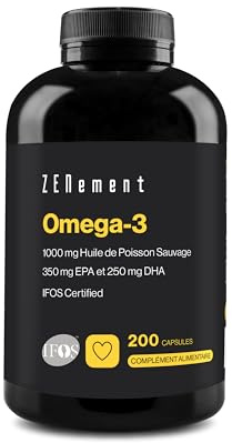 Omega-3 IFOS - 2000 mg (700 mg EPA + 500 mg DHA), Vitamin E - 200 Kapseln