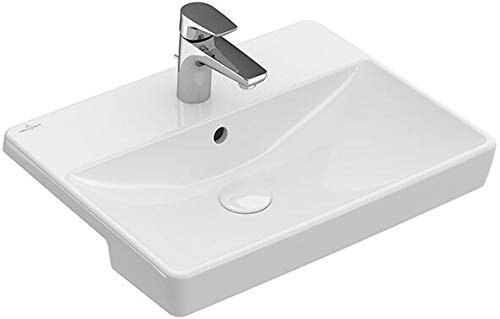 Villeroy & Boch 4A065501 Avento 4A065501-Lavandino Veranda 550 x 360 mm, 1 foro per rubinetto, Con troppopieno, Colore: Bianco Badkeramik > Waschbar und maschinenwaschbar, Farbe Weiß