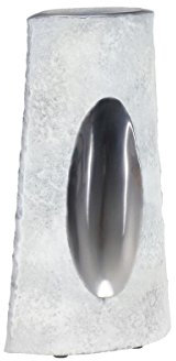 GILDE Vase 28cm Dekovase antik weiß Zement Optik Basico NEU