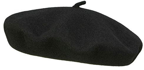 Elosegui Baskenmütze 12 Merino fine Schweißband aus Lederimitat - Schwarz (3) - 59 cm
