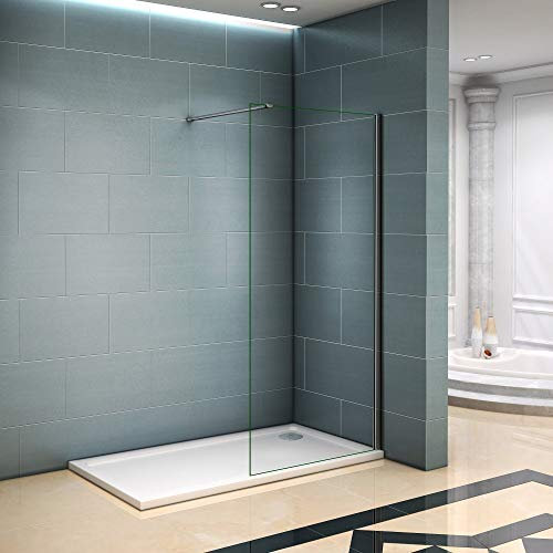 Walk-in 90x200cm ; Barra Stabilizzatrice Tagliabile 140cm, piatto doccia 120x70cm