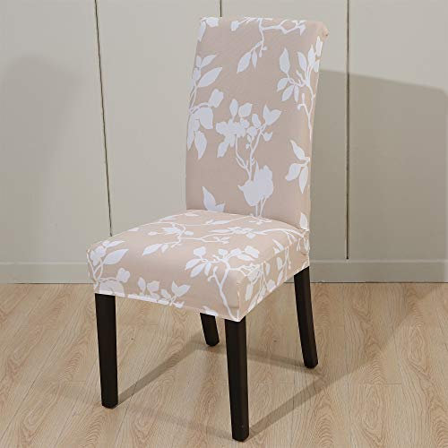 Stuhlhussen Stretch Beschützer Stuhlbezug Stuhlüberzug, Morbuy Moderne Universal Elastische Spannbezug Hochzeit Weihnachten Partys Bankett Hotel Dekor (6 Stück,Khaki)