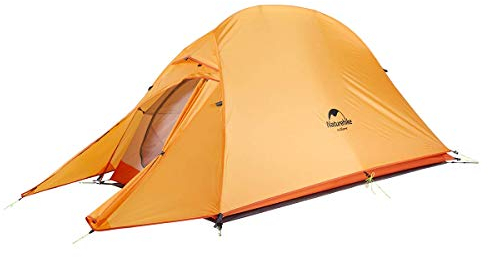Naturehike Cloud up 1 Person Rucksack Zelt Leichtes Camping Wandern Kuppel Zelt für 1 Mann(Orange Upgrade 210T)