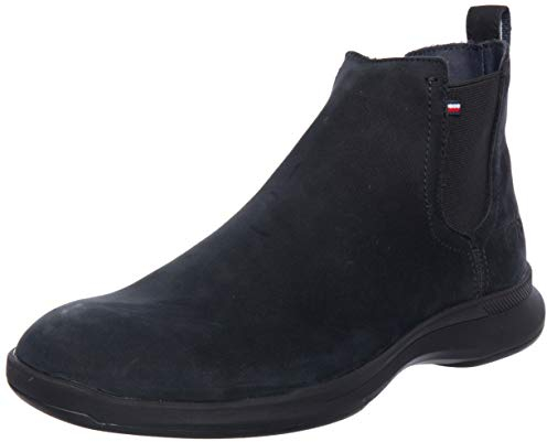 Tommy Hilfiger Explorer 3A, Stivali alla Moda Uomo, Nero, 45 1/3 EU
