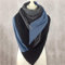 Groß Elegant Schals Druckknopf Soft Wrap, Frauen Halstuch Tartan Damen Dreieck Herbstschal, Casual Knopf Strickschal mit Winddicht Scarf (Blau)