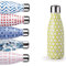 IBILI - Botella termo mosaic lemon 350, Acero Inoxidable 18/10, Doble pared, Reutilizable