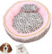 DHGTEP Rosa Leopard Hundebett, Hund und Katze Bett Schöne Haustier Bett Reversible Kissen Hundebett mit Waschbaren Abnehmbaren Bezug (Color : Circular, Size : XL)