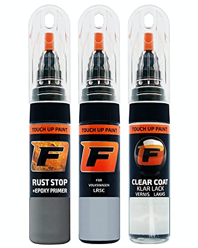 FIRANTO Lackstift Autolack Reparaturset für VW/Volkswagen LR5C Pool Blau - 3-in-1 Autolack Kratzer Reparaturstift 15ml Grundierung, Klarlack