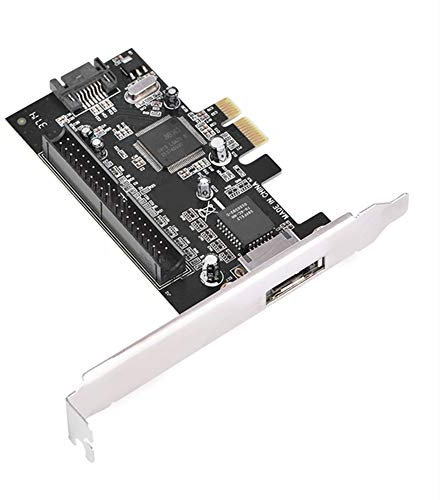 ciciglow Scheda Controller PCI-E a SATA IDE, Controller Raid PCI-E IDE, Supporta la Specifica ATA 66/100/133, Fino a 133 MB/Sec, ESATA Supporta Hot Plug